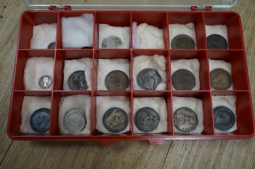 British and world coins, George III to QEII, some silver but mostly basemetal coinage . Condition - varies